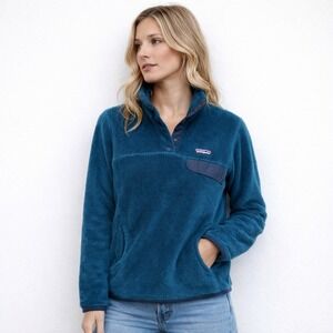 Patagonia Re-Tool Snap-T Fleece Teal Blue Pullover Outdoor Hiking Gorpcore M